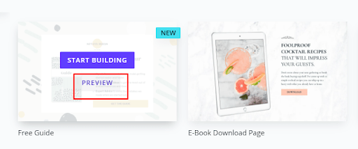start building landing page