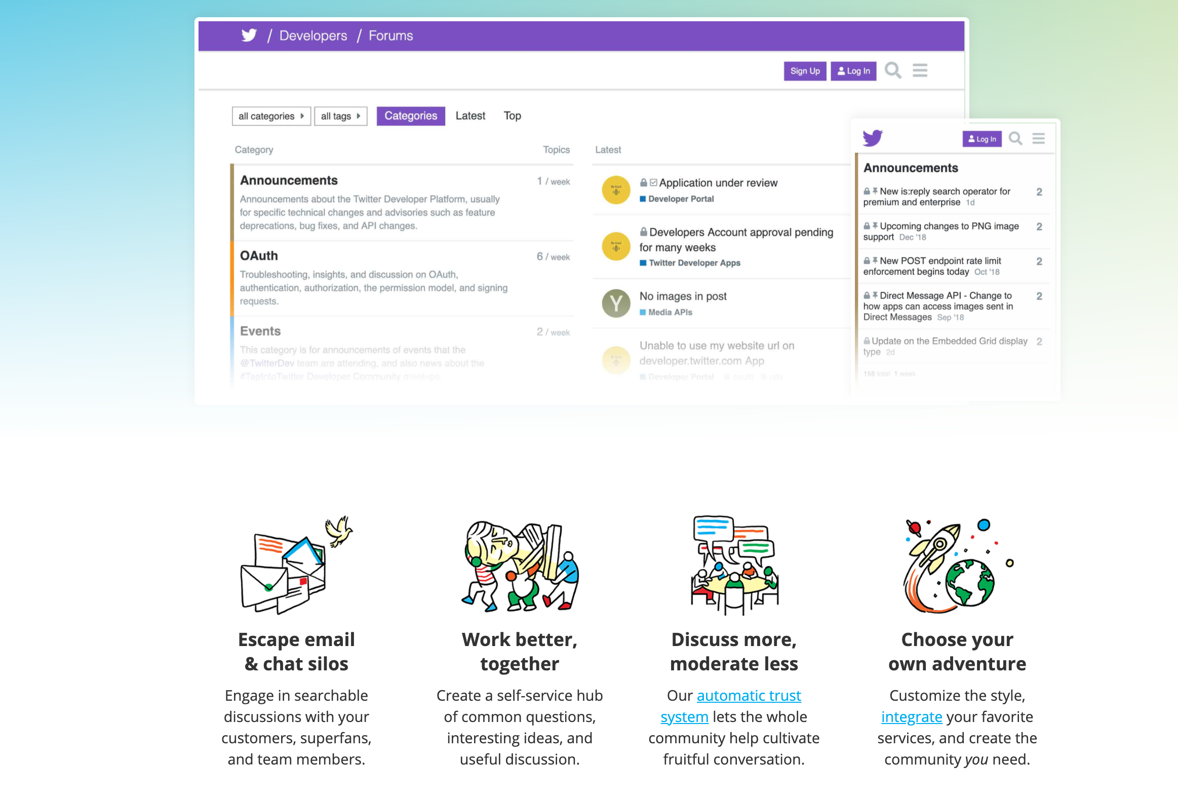 discourse community management platform