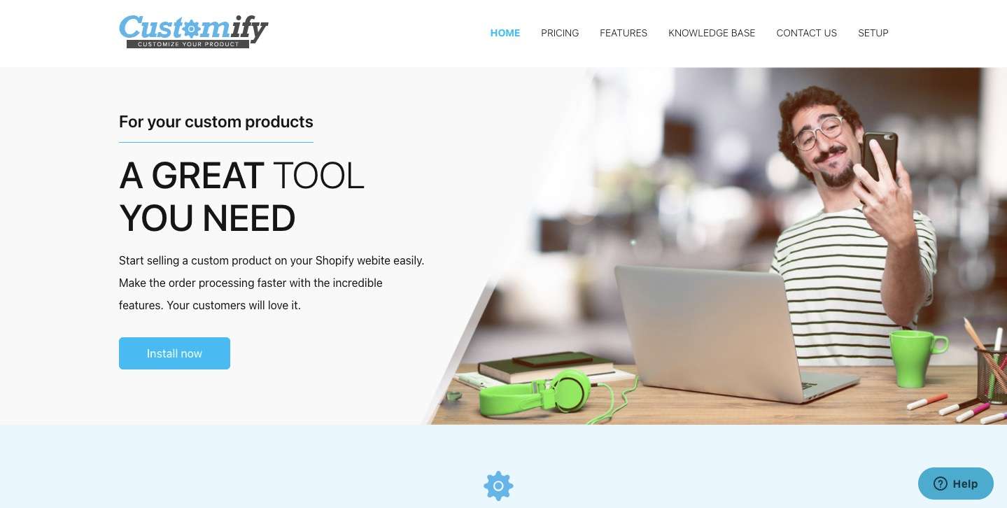 customify shopify apps for custom product options
