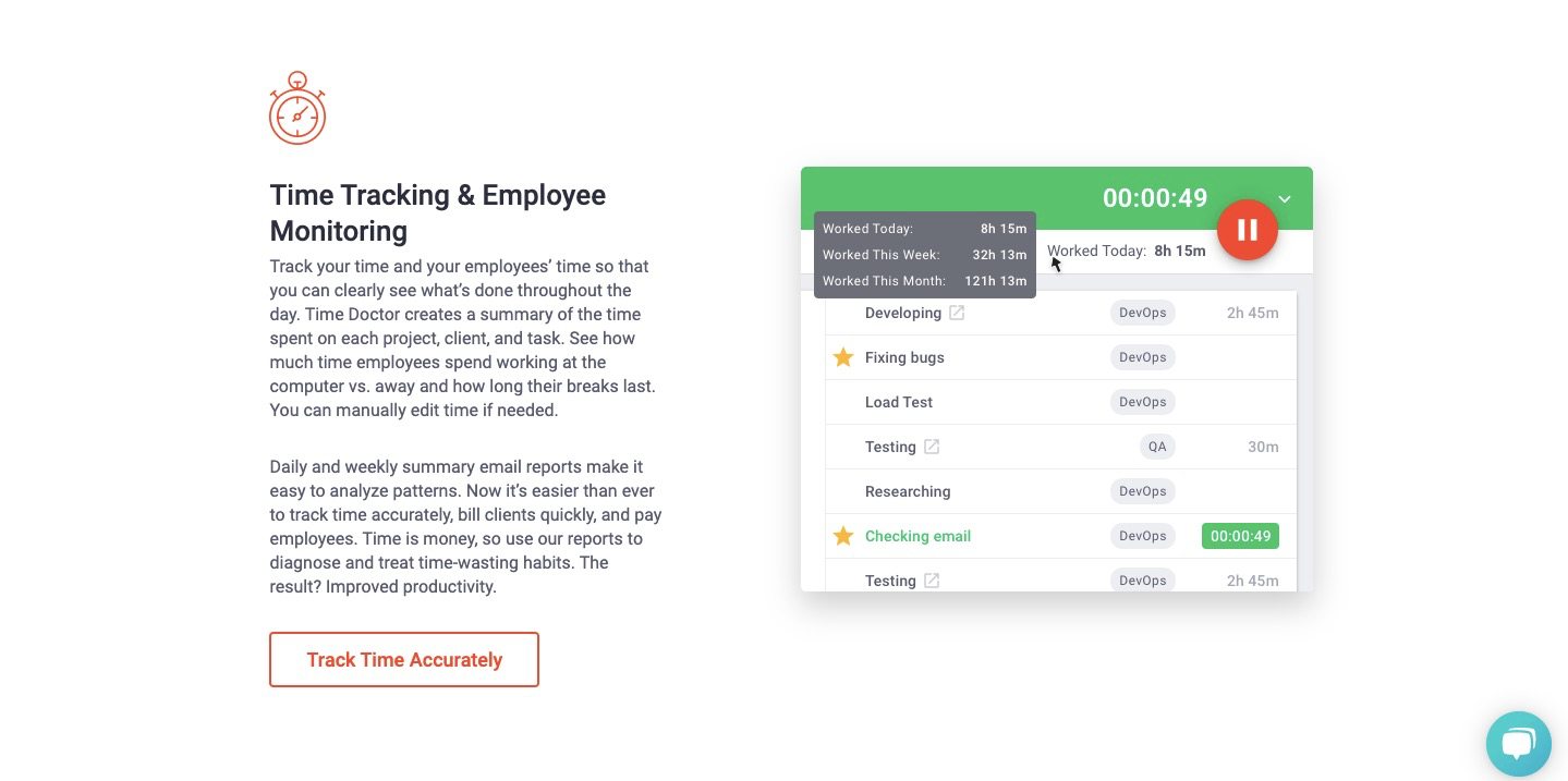 Time Tracking and monitoring time doctor
