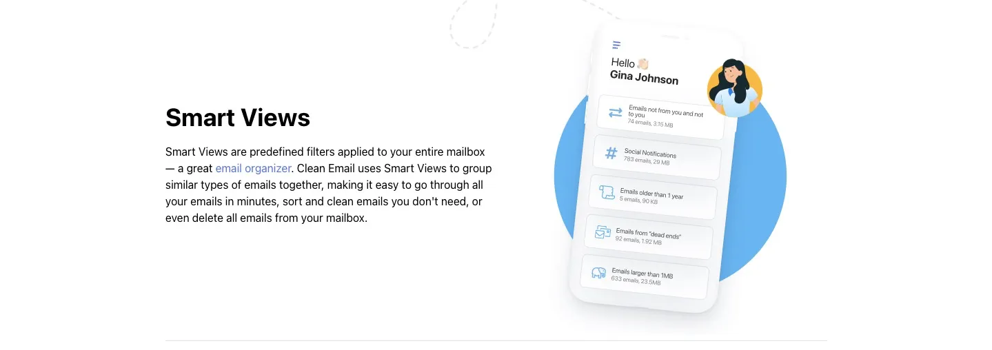 smart views clean email